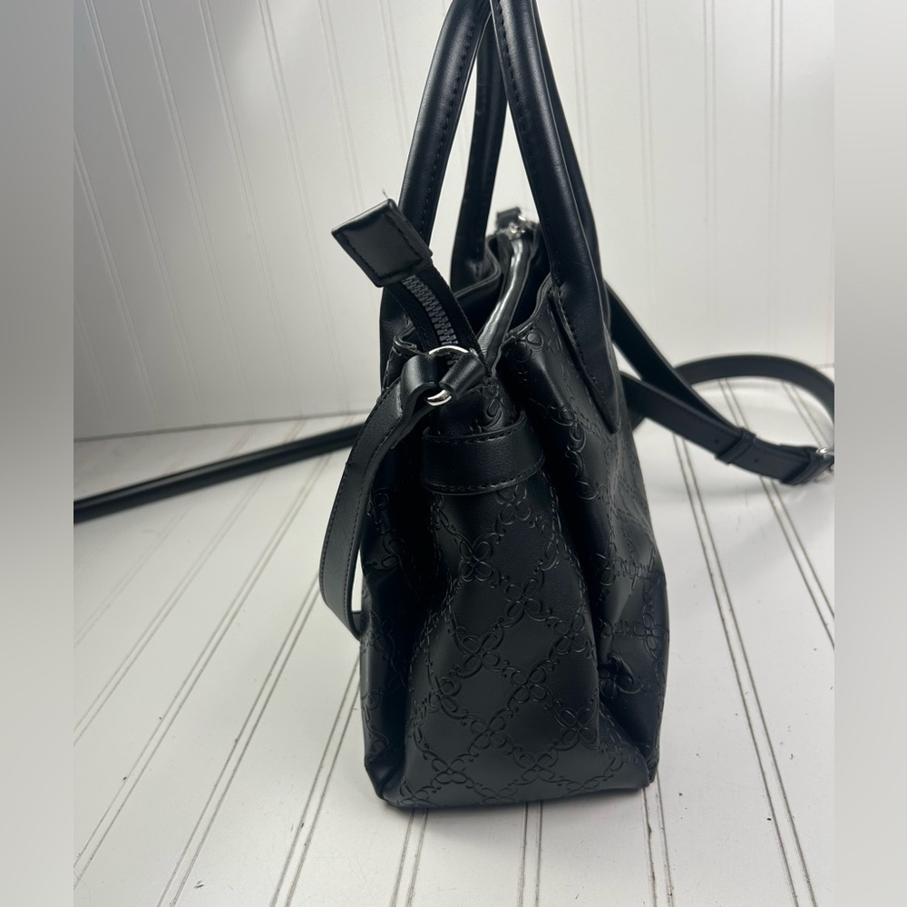 Nine West Black Vintage Y2K Shoulder Bag Faux Leather Lock Detail - Picture 7 of 13